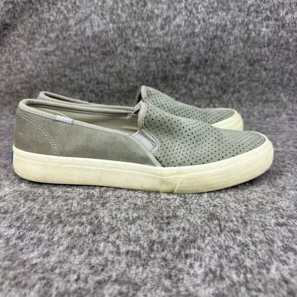 ✅Keds Womens 7.5 Perforated Slip-On Sneakers Gray Casual Comfort Shoes WH60960 - Picture 7 of 11